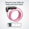 imageSchwinn Combination Bike Lock in Twisted Steel Cable 5 feet x 8 mm Anti Theft Bicycle Lock Black Security Level 1Security Level 1