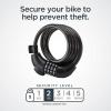 imageSchwinn Combination Bike Lock in Twisted Steel Cable 5 feet x 8 mm Anti Theft Bicycle Lock Black Security Level 1Security Level 2