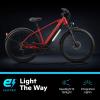 imageSchwinn Coston Hybrid Electric Bike for Adults 20MPH Commuting eBike Ride Up to 3545 Miles on a Single Charge 275Inch Wheels 7Speed StepThru or Step Over Aluminum Frame Removable BatteryMatte Red
