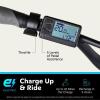 imageSchwinn Coston Hybrid Electric Bike for Adults 20MPH Commuting eBike Ride Up to 3545 Miles on a Single Charge 275Inch Wheels 7Speed StepThru or Step Over Aluminum Frame Removable BatteryMatte Black