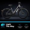 imageSchwinn Coston Hybrid Electric Bike for Adults 20MPH Commuting eBike Ride Up to 3545 Miles on a Single Charge 275Inch Wheels 7Speed StepThru or Step Over Aluminum Frame Removable BatteryGloss Charcoal