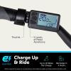 imageSchwinn Coston Hybrid Electric Bike for Adults 20MPH Commuting eBike Ride Up to 3545 Miles on a Single Charge 275Inch Wheels 7Speed StepThru or Step Over Aluminum Frame Removable BatteryGloss Charcoal