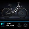 imageSchwinn Coston Hybrid Electric Bike for Adults 20MPH Commuting eBike Ride Up to 3545 Miles on a Single Charge 275Inch Wheels 7Speed StepThru or Step Over Aluminum Frame Removable BatteryGloss Charcoal
