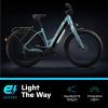 imageSchwinn Coston Hybrid Electric Bike for Adults 20MPH Commuting eBike Ride Up to 3545 Miles on a Single Charge 275Inch Wheels 7Speed StepThru or Step Over Aluminum Frame Removable BatteryGloss Blue