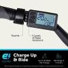 imageSchwinn Coston Hybrid Electric Bike for Adults 20MPH Commuting eBike Ride Up to 3545 Miles on a Single Charge 275Inch Wheels 7Speed StepThru or Step Over Aluminum Frame Removable BatteryGloss Charcoal