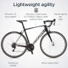 imageSchwinn Fastback Road Bike Performance Road Bike for Advanced to Expert Riders 22Speed Drivetrain with 700c Wheels Aluminum or Carbon Fiber Frame OptionsBlack