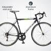 imageSchwinn Volare 1300 Road Bike 700c Mens and Womens Bike 14Speed Drop Bar Road Bicycle Aluminum Frame Sport Tires Fitness Seat Alloy Caliper Brakes Adult BicycleGreen
