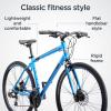 imageSchwinn Volare 1300 Road Bike 700c Mens and Womens Bike 14Speed Drop Bar Road Bicycle Aluminum Frame Sport Tires Fitness Seat Alloy Caliper Brakes Adult BicycleMatte Blue