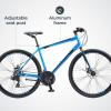 imageSchwinn Volare 1300 Road Bike 700c Mens and Womens Bike 14Speed Drop Bar Road Bicycle Aluminum Frame Sport Tires Fitness Seat Alloy Caliper Brakes Adult BicycleMatte Blue