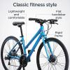 imageSchwinn Volare 1300 Road Bike 700c Mens and Womens Bike 14Speed Drop Bar Road Bicycle Aluminum Frame Sport Tires Fitness Seat Alloy Caliper Brakes Adult BicycleBlue