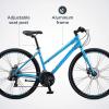 imageSchwinn Volare 1300 Road Bike 700c Mens and Womens Bike 14Speed Drop Bar Road Bicycle Aluminum Frame Sport Tires Fitness Seat Alloy Caliper Brakes Adult BicycleBlue