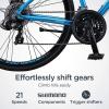 imageSchwinn Volare 1300 Road Bike 700c Mens and Womens Bike 14Speed Drop Bar Road Bicycle Aluminum Frame Sport Tires Fitness Seat Alloy Caliper Brakes Adult BicycleBlue