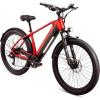 imageSchwinn Coston Hybrid Electric Bike for Adults 20MPH Commuting eBike Ride Up to 3545 Miles on a Single Charge 275Inch Wheels 7Speed StepThru or Step Over Aluminum Frame Removable BatteryMatte Red