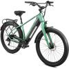 imageSchwinn Coston Hybrid Electric Bike for Adults 20MPH Commuting eBike Ride Up to 3545 Miles on a Single Charge 275Inch Wheels 7Speed StepThru or Step Over Aluminum Frame Removable BatteryMatte Teal