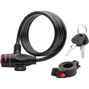 imageSchwinn Bike Key Cable Lock in Braided Steel Cable 5 feet x 8mm Anti Theft Bike Lock Security Level 1Security Level 1Key Lock