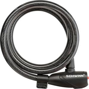 imageSchwinn Bike Key Cable Lock in Braided Steel Cable 5 feet x 8mm Anti Theft Bike Lock Security Level 1Security Level 3Key Lock