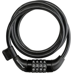 imageSchwinn Combination Bike Lock in Twisted Steel Cable 5 feet x 8 mm Anti Theft Bicycle Lock Black Security Level 1Security Level 1