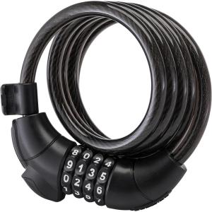 imageSchwinn Combination Bike Lock in Twisted Steel Cable 5 feet x 8 mm Anti Theft Bicycle Lock Black Security Level 1Security Level 2