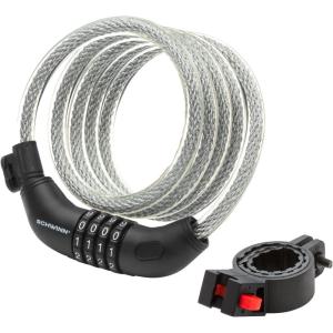imageSchwinn Combination Bike Lock in Twisted Steel Cable 5 feet x 8 mm Anti Theft Bicycle Lock Black Security Level 1Security Level 3
