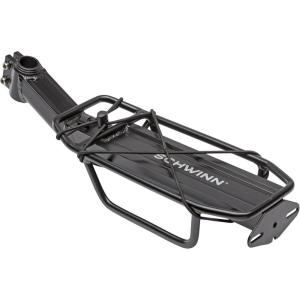imageSchwinn Rear Bike Rack Can Hold Up to 26 lbs Lightweight Compact and Durable Construction Fits Most Adult Bicycle Frames Cargo Options for Backpack Baskets ampamp More Bicycle Rack for Back of BikeRear Rack