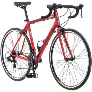 imageSchwinn Volare 1300 Road Bike 700c Mens and Womens Bike 14Speed Drop Bar Road Bicycle Aluminum Frame Sport Tires Fitness Seat Alloy Caliper Brakes Adult BicycleRed