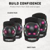 imageMongoose Kids BMX Pad Set Ages 814 Knee and Elbow Pads with Gel Inserts Adjustable Straps MultiSport Protection for Biking Skating Scooting and More Elbow and Knee Pads for KidsBlackPink