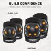 imageMongoose Kids BMX Pad Set Ages 814 Knee and Elbow Pads with Gel Inserts Adjustable Straps MultiSport Protection for Biking Skating Scooting and More Elbow and Knee Pads for KidsBlackOrange