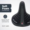 imageSchwinn Comfort Bike Seat for Men and Women Replacement Saddle Fits All Adult Bikes with Standard Seat Post Universal Fit Bicycle Accessories Black