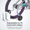 imageSchwinn Training Wheels for Kids Bikes Fits 12 14 16 18 20 Inch Wheel Bicycles Sturdy Steel Brackets Easy to Adjust Two Decal Sets IncludedStars  Flowers