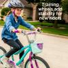 imageSchwinn Training Wheels for Kids Bikes Fits 12 14 16 18 20 Inch Wheel Bicycles Sturdy Steel Brackets Easy to Adjust Two Decal Sets IncludedStars  Flowers