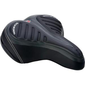 imageSchwinn Comfort Bike Seat for Men and Women Replacement Saddle Fits All Adult Bikes with Standard Seat Post Universal Fit Bicycle Accessories Black