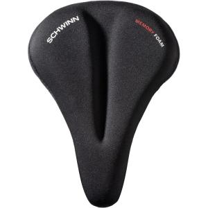 imageSchwinn Cruise Memory Foam Dual Strap Bike Seat Cover Saddle Cover for Extra Comfort Soft WeatherResistant Memory Foam Dual Straps Attach Quickly to Most Adult Cruiser Bike SeatsBlackMemory Foam Dual Strap Sport