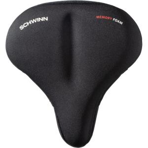 imageSchwinn Sport Memory Foam Dual Strap Bike Seat Cover Saddle Cover for Extra Comfort Soft WeatherResistant Memory Foam Dual Straps Attach Quickly to Most Standard Size Adult Bike SeatsBlackMemory Foam Dual Strap Cruiser