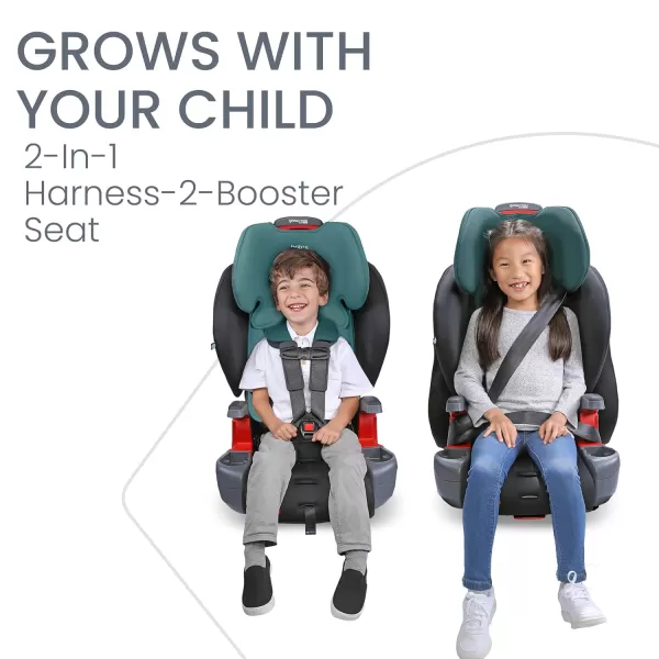 Britax Grow with You Harness-2-Booster Car Seat, 2-in-1 High Back Booster, Quick-Adjust 5-Point Harness, Mod Black