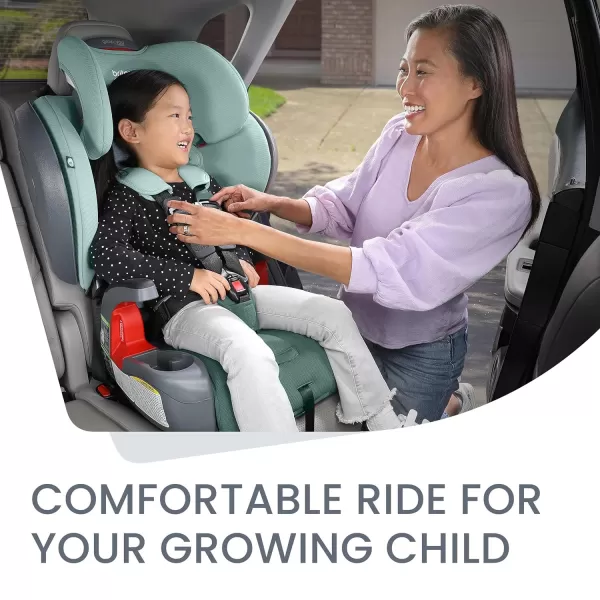 Britax Grow with You Harness-2-Booster Car Seat, 2-in-1 High Back Booster, Quick-Adjust 5-Point Harness, Mod Black