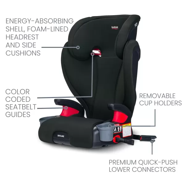 Britax Skyline 2-Stage Belt-Positioning Booster Car Seat, Dusk - Highback and Backless Seat