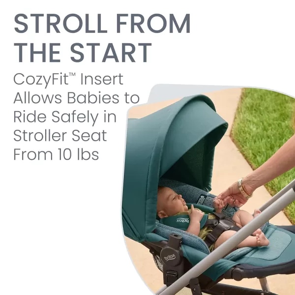 Britax Willow Grove SC Baby Travel System, Infant Car Seat and Stroller Combo with Alpine Base, ClickTight Technology, SafeWash, Pindot Stone