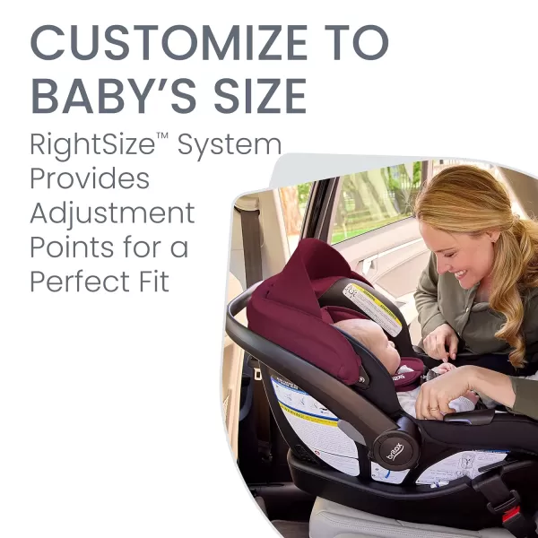 Britax Willow S Infant Car Seat with Alpine Base, ClickTight Technology, Rear Facing Car Seat with RightSize System, Glacier Onyx