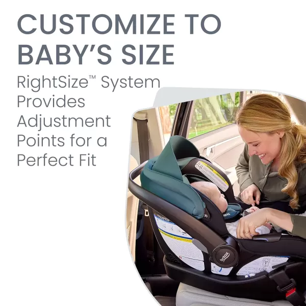 Britax Willow S Infant Car Seat with Alpine Base, ClickTight Technology, Rear Facing Car Seat with RightSize System, Glacier Onyx