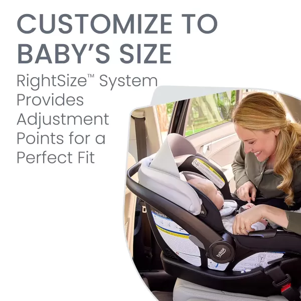 Britax Willow S Infant Car Seat with Alpine Base, ClickTight Technology, Rear Facing Car Seat with RightSize System, Glacier Onyx