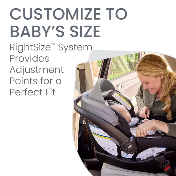 Britax Willow S Infant Car Seat with Alpine Base, ClickTight Technology, Rear Facing Car Seat with RightSize System, Glacier Onyx