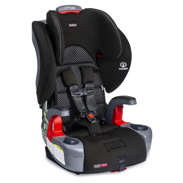 Britax Grow with You ClickTight Plus Harness-2-Booster Car Seat, 2-in-1 High Back Booster, SafeWash Cover, Black Ombre