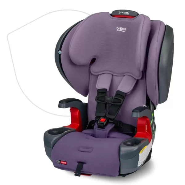 Britax Grow with You Harness-2-Booster Car Seat, 2-in-1 High Back Booster, Quick-Adjust 5-Point Harness, Mod Black