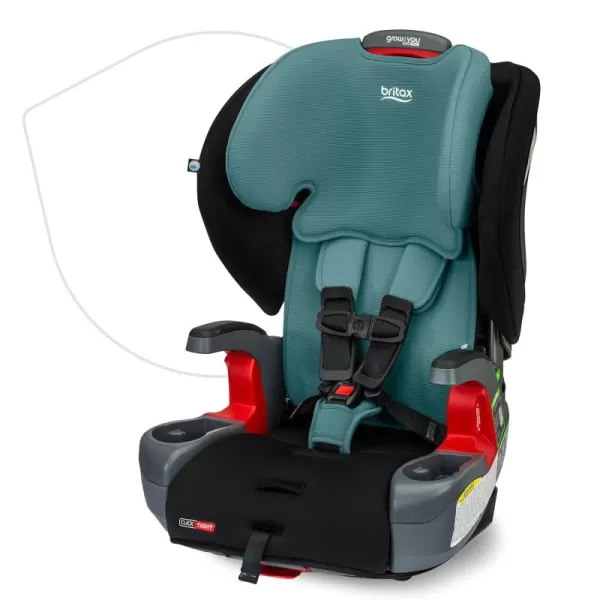 Britax Grow with You Harness-2-Booster Car Seat, 2-in-1 High Back Booster, Quick-Adjust 5-Point Harness, Mod Black