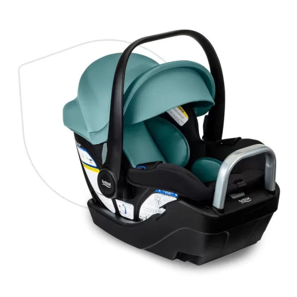 Britax Willow S Infant Car Seat with Alpine Base, ClickTight Technology, Rear Facing Car Seat with RightSize System, Glacier Onyx