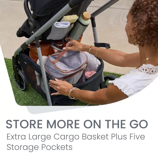 Britax Grove™ Modular Stroller, Lightweight Stroller with CozyFit™ Insert and Bumper Bar, 6 Ways to Ride, SafeWash, Pindot Stone