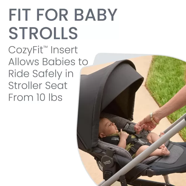 Britax Grove™ Modular Stroller, Lightweight Stroller with CozyFit™ Insert and Bumper Bar, 6 Ways to Ride, SafeWash, Pindot Stone