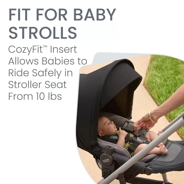 Britax Grove™ Modular Stroller, Lightweight Stroller with CozyFit™ Insert and Bumper Bar, 6 Ways to Ride, SafeWash, Pindot Stone