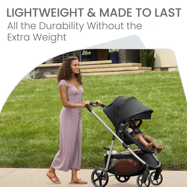 Britax Grove™ Modular Stroller, Lightweight Stroller with CozyFit™ Insert and Bumper Bar, 6 Ways to Ride, SafeWash, Pindot Stone