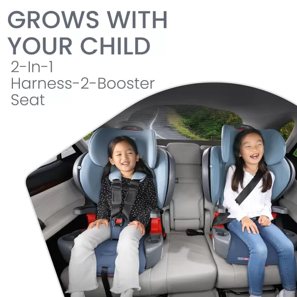 Britax Grow with You ClickTight Plus Harness-2-Booster Car Seat, 2-in-1 High Back Booster, SafeWash Cover, Black Ombre